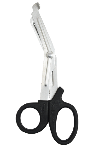 Lister Bandage Scissors Plastic Handle Metal Knob 15cm Black Set of 10 (DF-190A-2174C-BL)