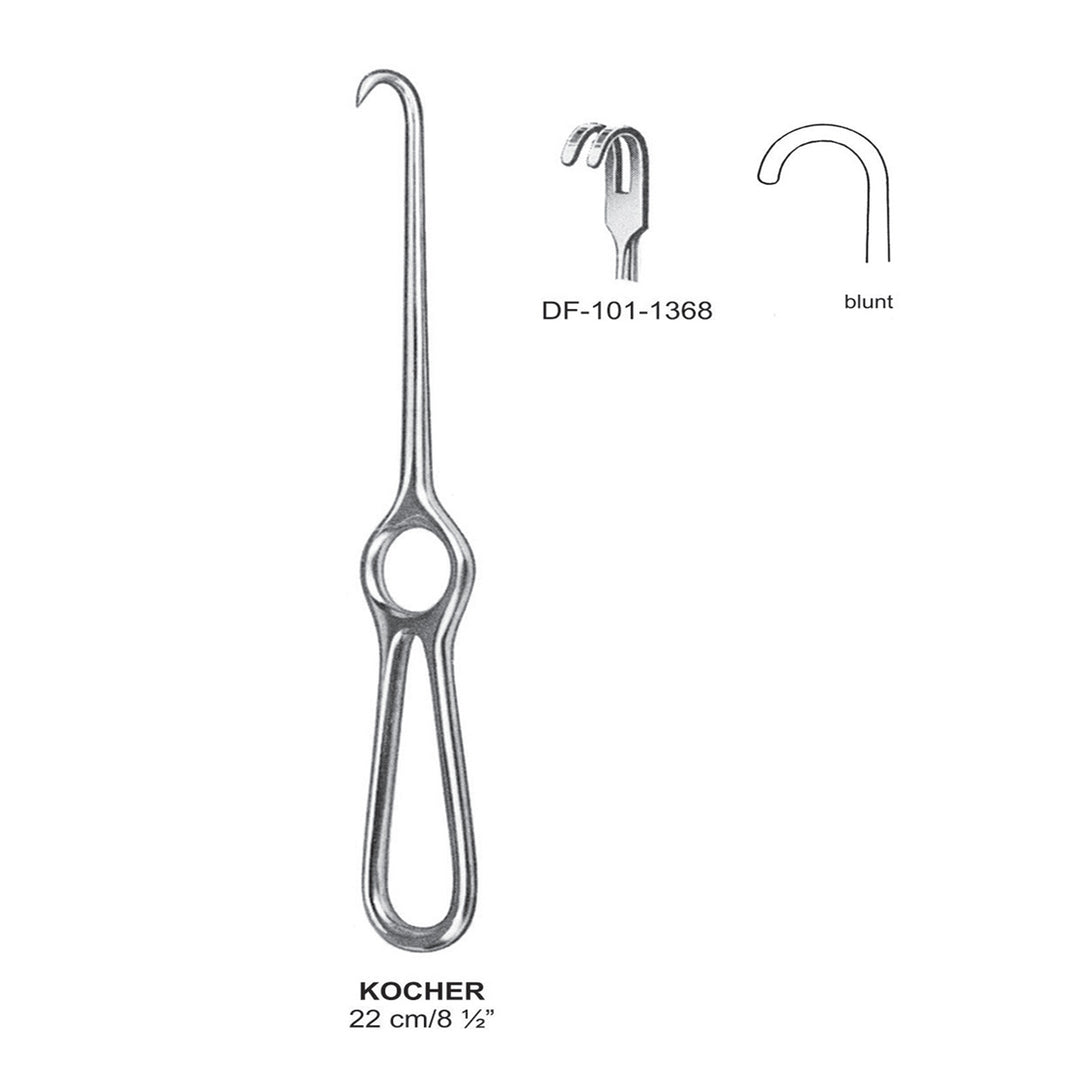 Kocher Retractors,22Cm,Blunt, 2 Prong (DF-101-1368) by Dr. Frigz