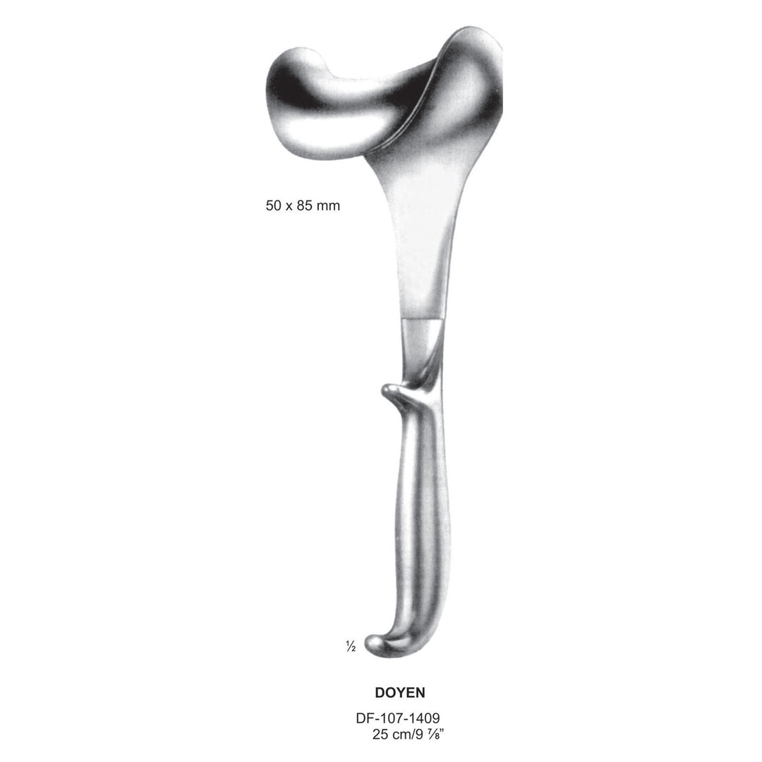 Doyen Retractors 50X85mm , 25cm  (DF-107-1409) by Dr. Frigz