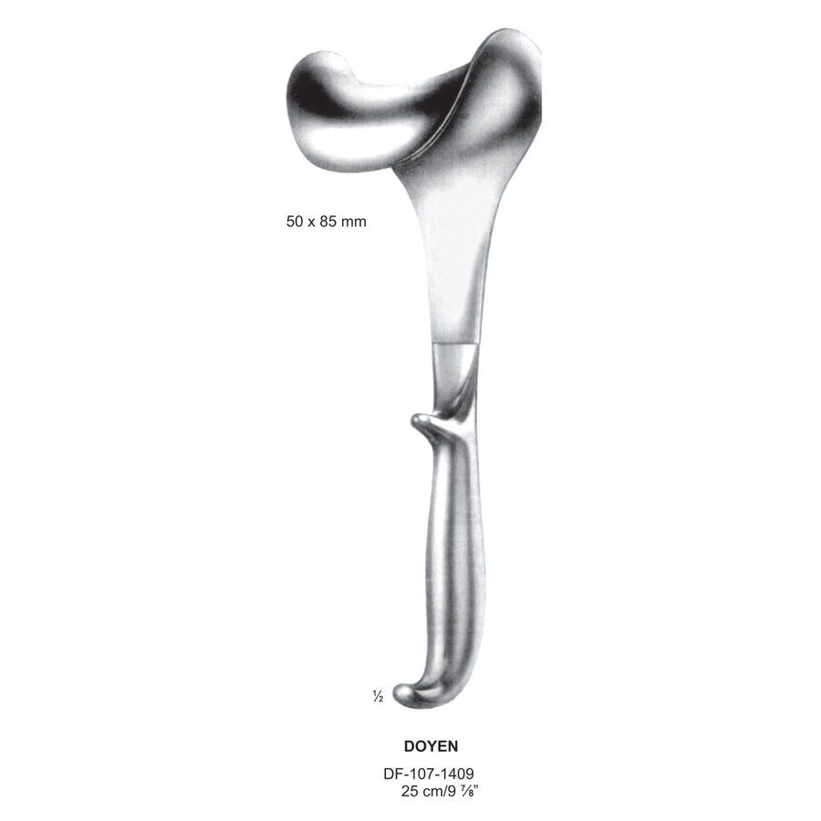 Doyen Retractors 50X85mm , 25cm  (DF-107-1409) by Dr. Frigz