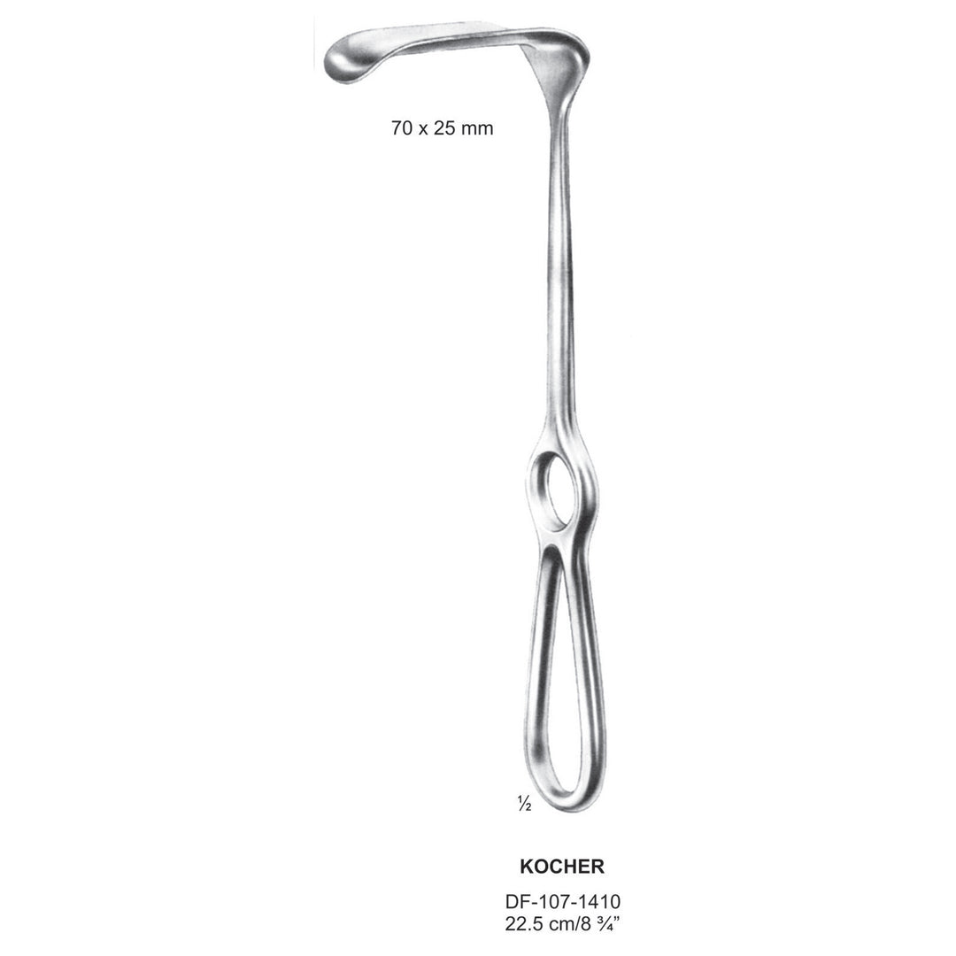 Kocher Retractors 70X25mm , 22.5cm (DF-107-1410) by Dr. Frigz