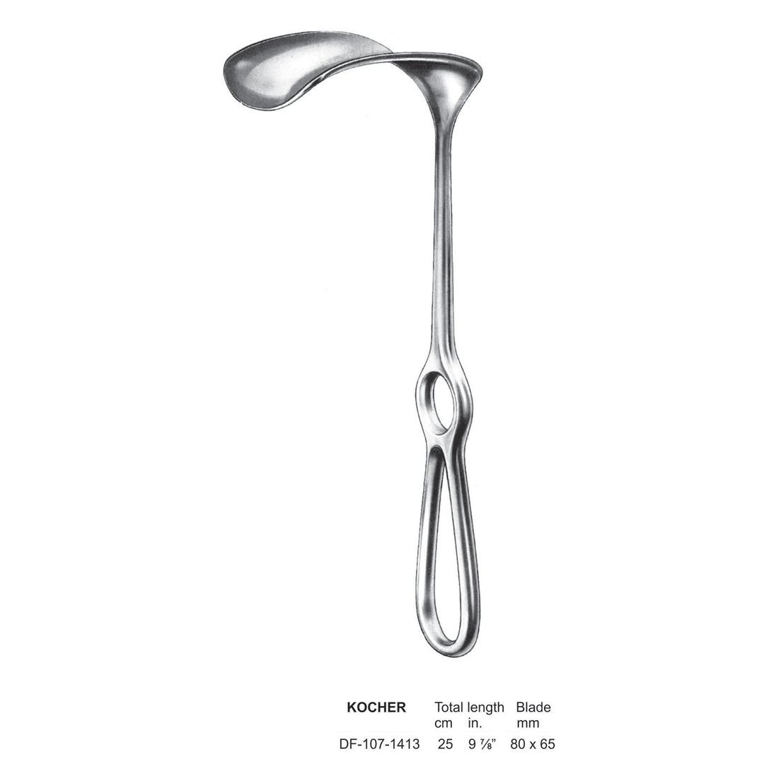 Kocher Retractors 80X65mm , 25cm (DF-107-1413) by Dr. Frigz