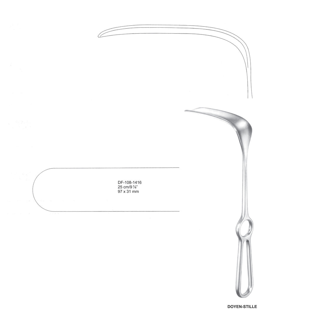 Doyen -Stille Retractors 25cm 97X31mm (DF-108-1416) by Dr. Frigz