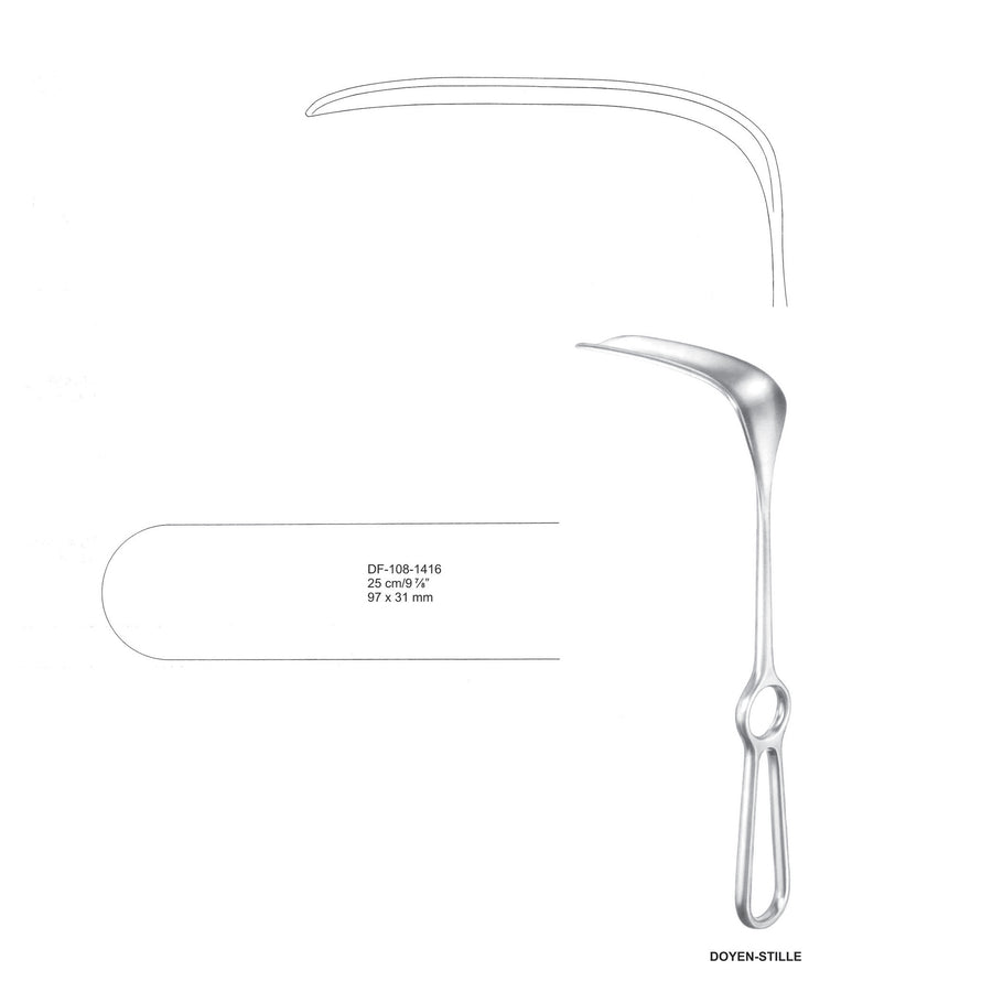 Doyen -Stille Retractors 25cm 97X31mm (DF-108-1416) by Dr. Frigz