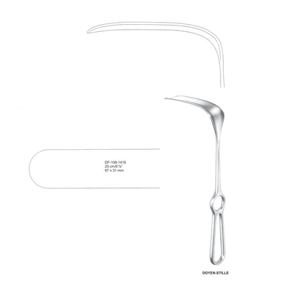 Doyen -Stille Retractors 25cm 97X31mm (DF-108-1416)