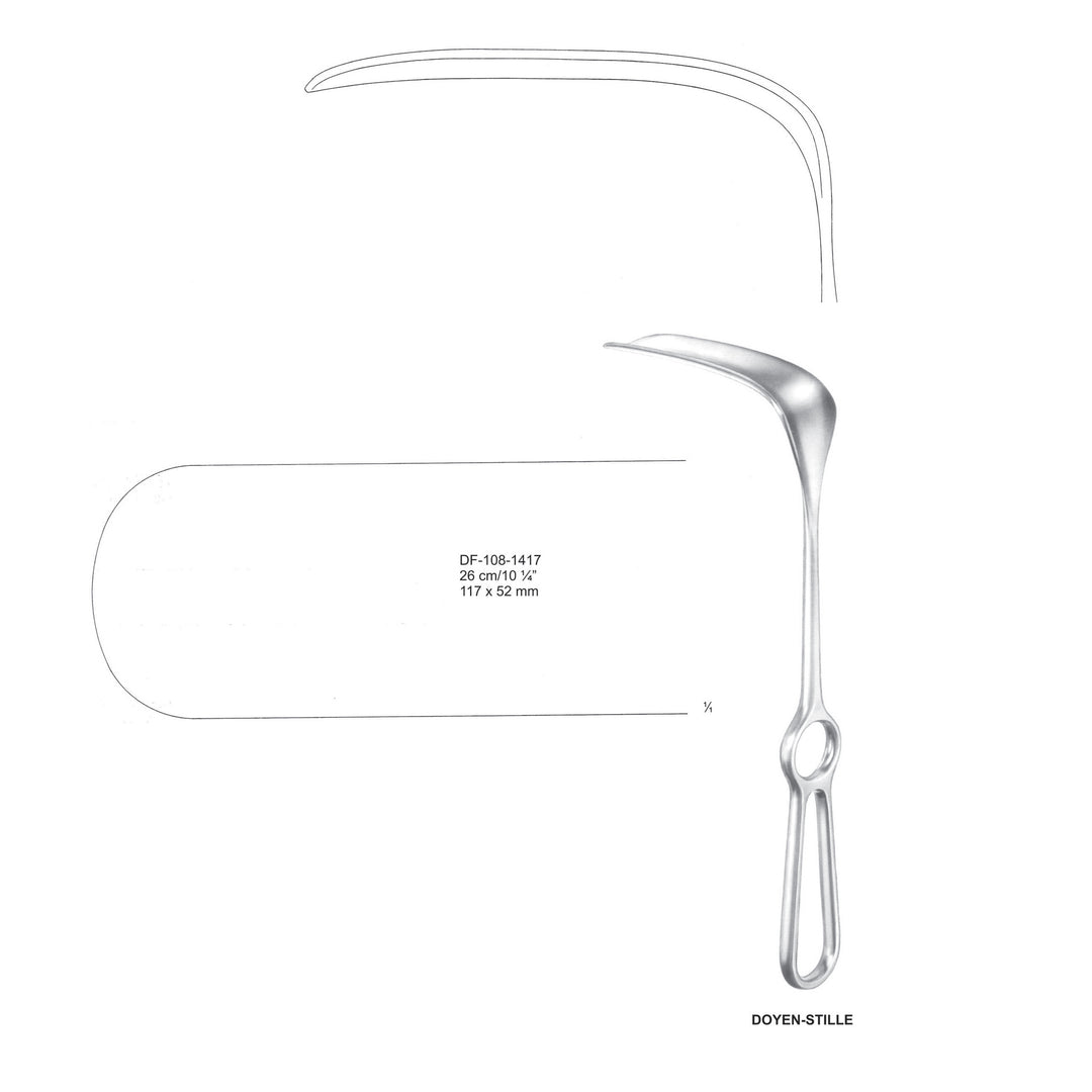 Doyen -Stille Retractors 26cm 117X52mm (DF-108-1417) by Dr. Frigz