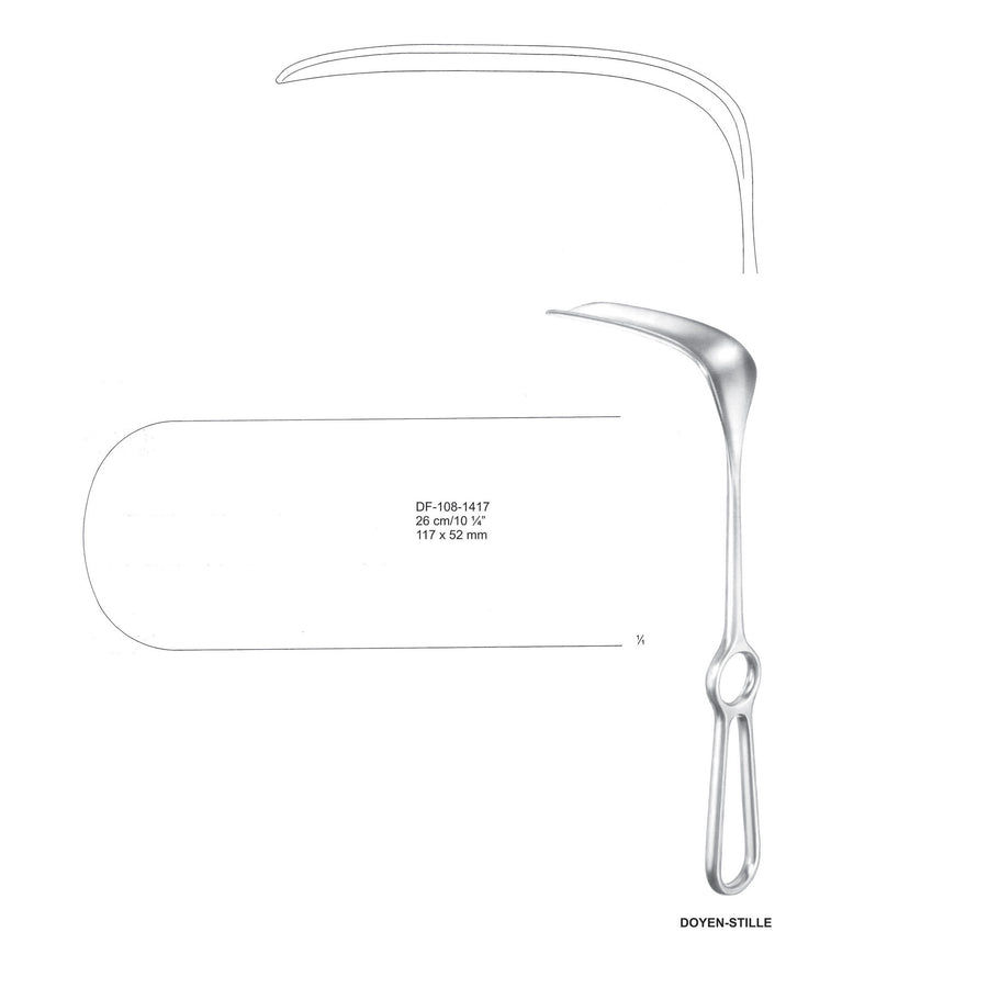 Doyen -Stille Retractors 26cm 117X52mm (DF-108-1417) by Dr. Frigz