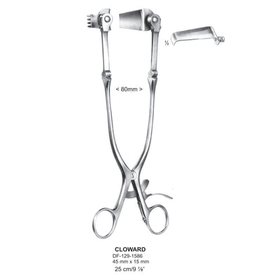 Cloward Retractors Blade Only, 45mm X 15mm , Toothed Blade (DF-129-1586)