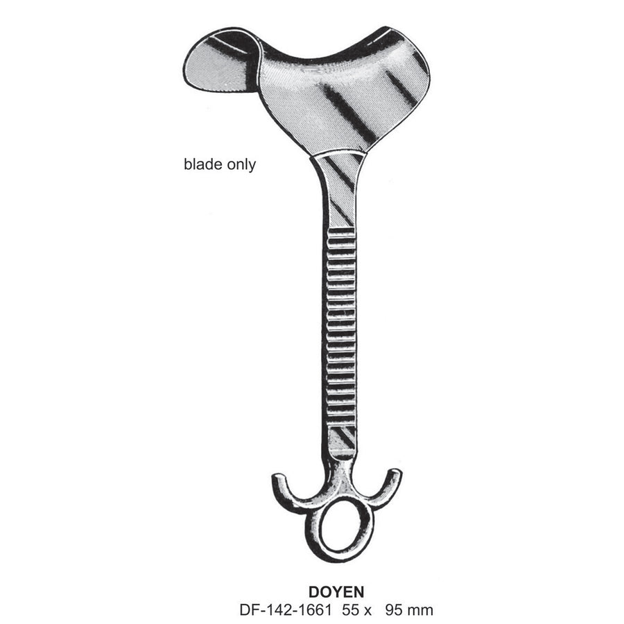 Doyen Retractors, Blade Only, 55X95mm (DF-142-1661) by Dr. Frigz