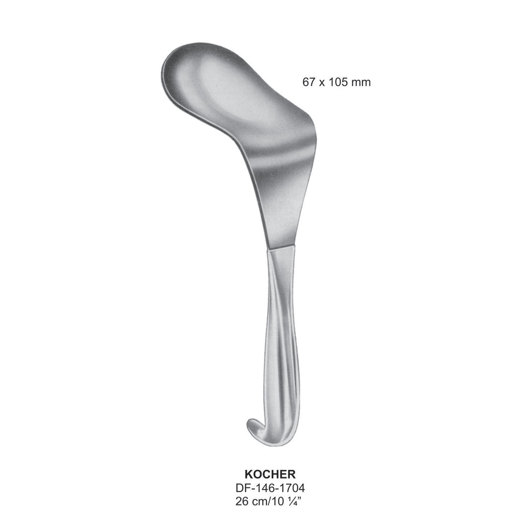 Kocher Retractors, 26Cm, 67X105mm (DF-146-1704) by Dr. Frigz