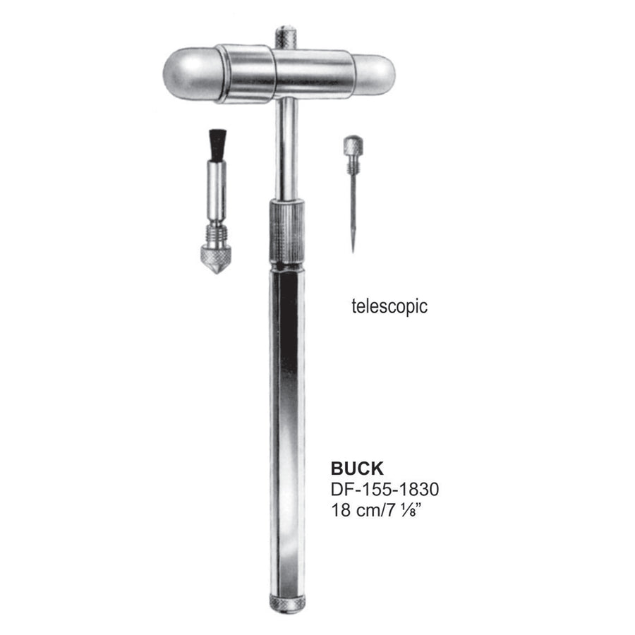 Buck Hammer With Needle And Brush, Telescopic,18cm  (DF-155-1830) by Dr. Frigz