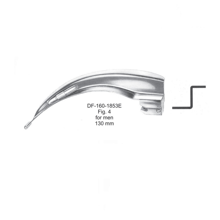 Mcintosh Laryngoscope Blade Only Fig 4. For Men 130mm (DF-160-1853E) by Dr. Frigz