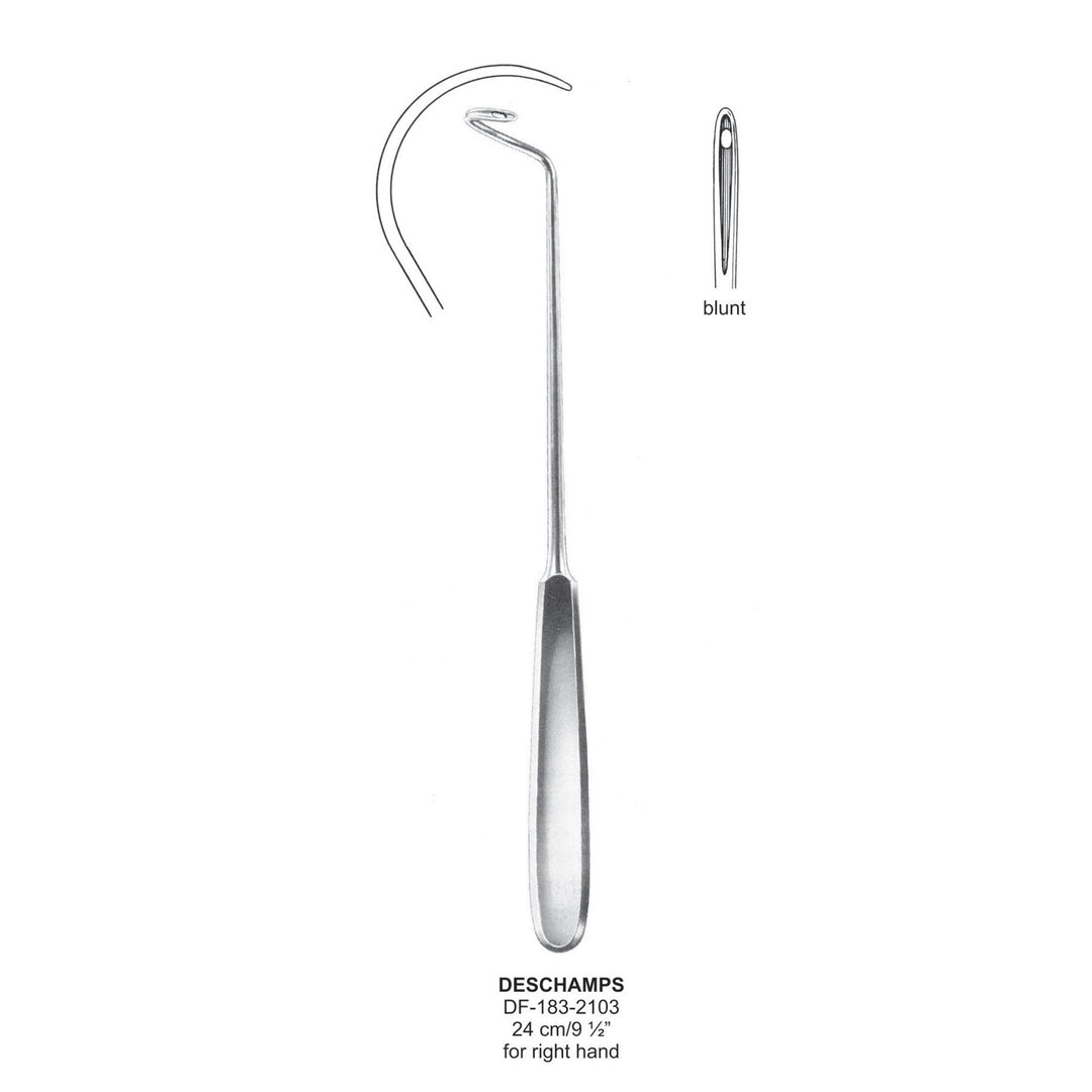 Deschamps Ligature Needles For Right Hand, 24cm  (DF-183-2103) by Dr. Frigz
