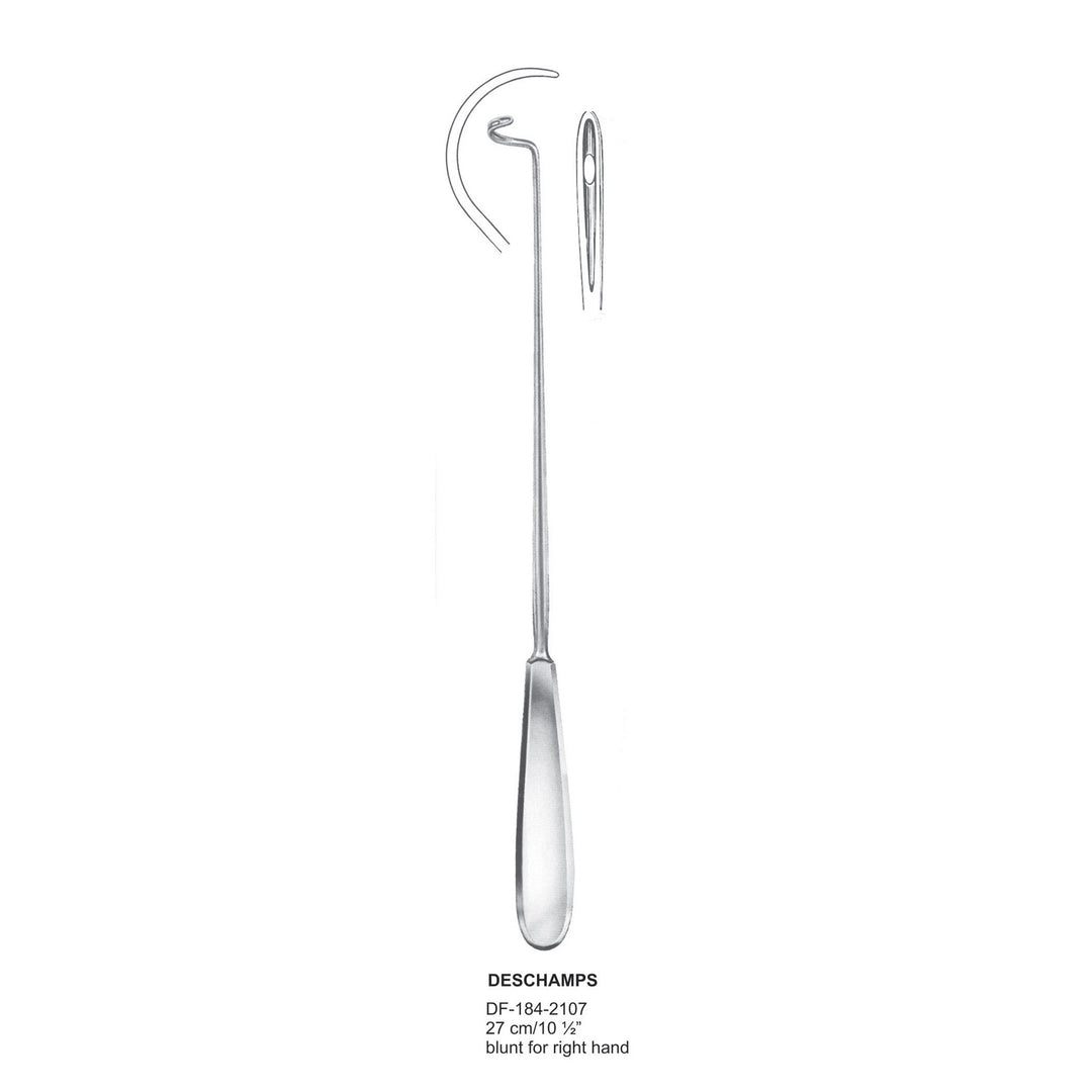 Deschamps Ligature Needles, 27Cm, Right Hand, Blunt  (DF-184-2107) by Dr. Frigz