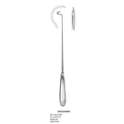 Deschamps Ligature Needles, 27Cm, Right Hand  Sharp  (DF-184-2109)