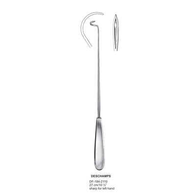 Deschamps Ligature Needles, 27Cm, Left Hand Sharp  (DF-184-2110)