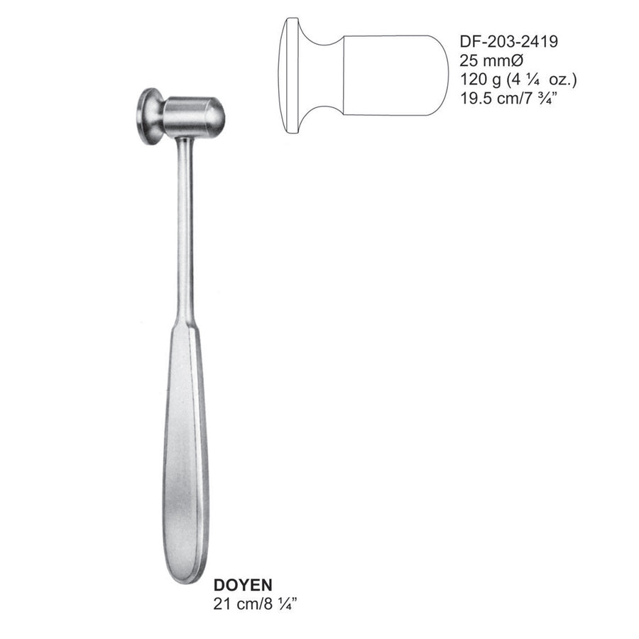 Doyen Mallets Width 25mm , 19.5Cm, 120 Grams (DF-203-2419) by Dr. Frigz