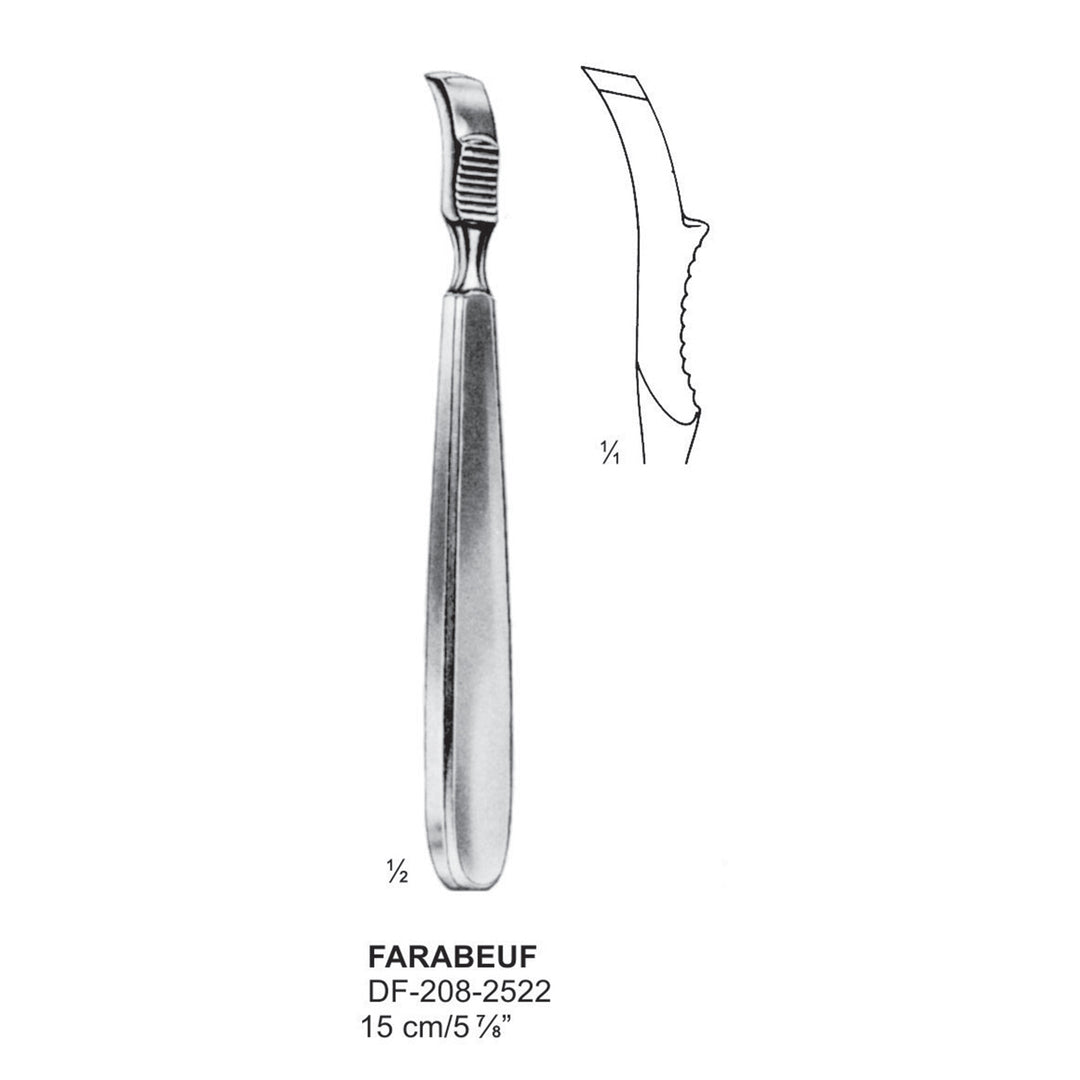 Farabeuf Raspatory Curved 15cm (DF-208-2522) by Dr. Frigz