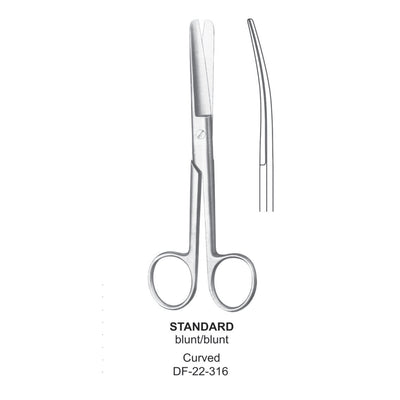 Standard Operating Scissors, Curved, Blunt-Blunt, 20cm (DF-22-316)