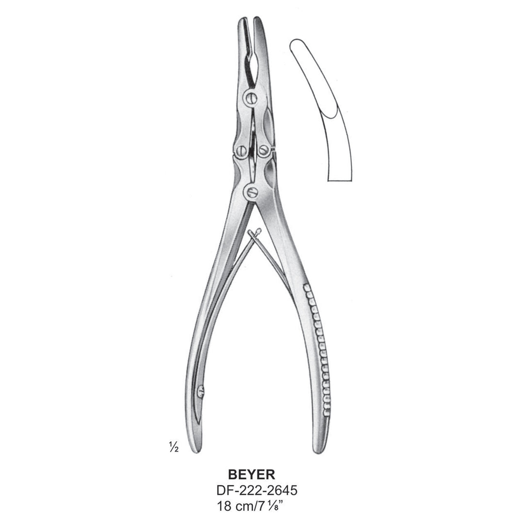 Beyer Bone Rongeurs Curved 18cm (DF-222-2645) by Dr. Frigz