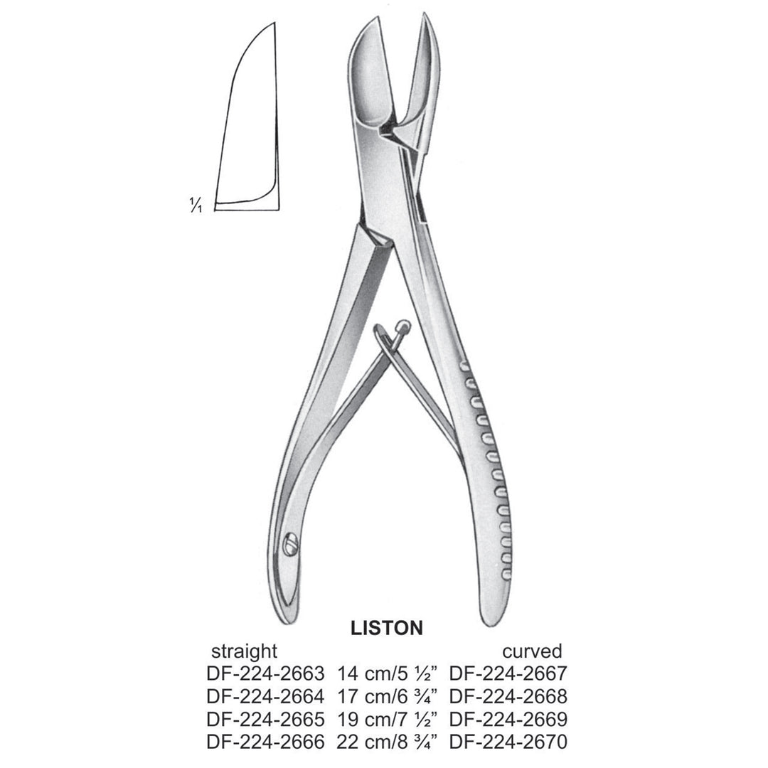 Liston Bone Cutting Curved 22cm (DF-224-2670) by Dr. Frigz