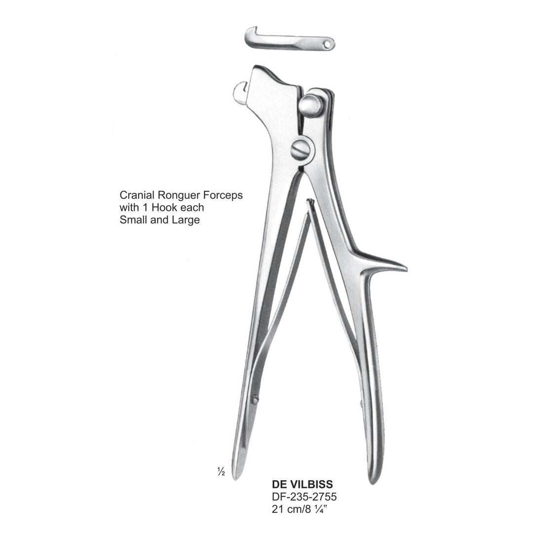 De Vilbiss Cranial Forceps, 21cm  (DF-235-2755) by Dr. Frigz