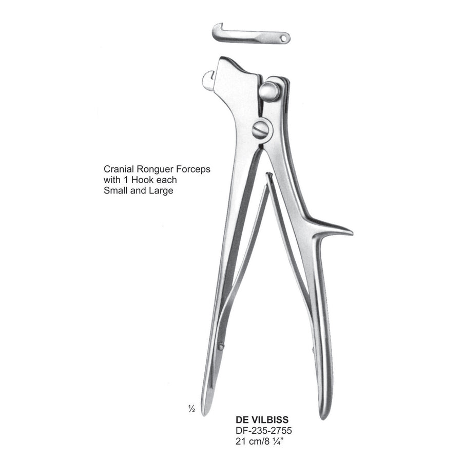 De Vilbiss Cranial Forceps, 21cm  (DF-235-2755) by Dr. Frigz