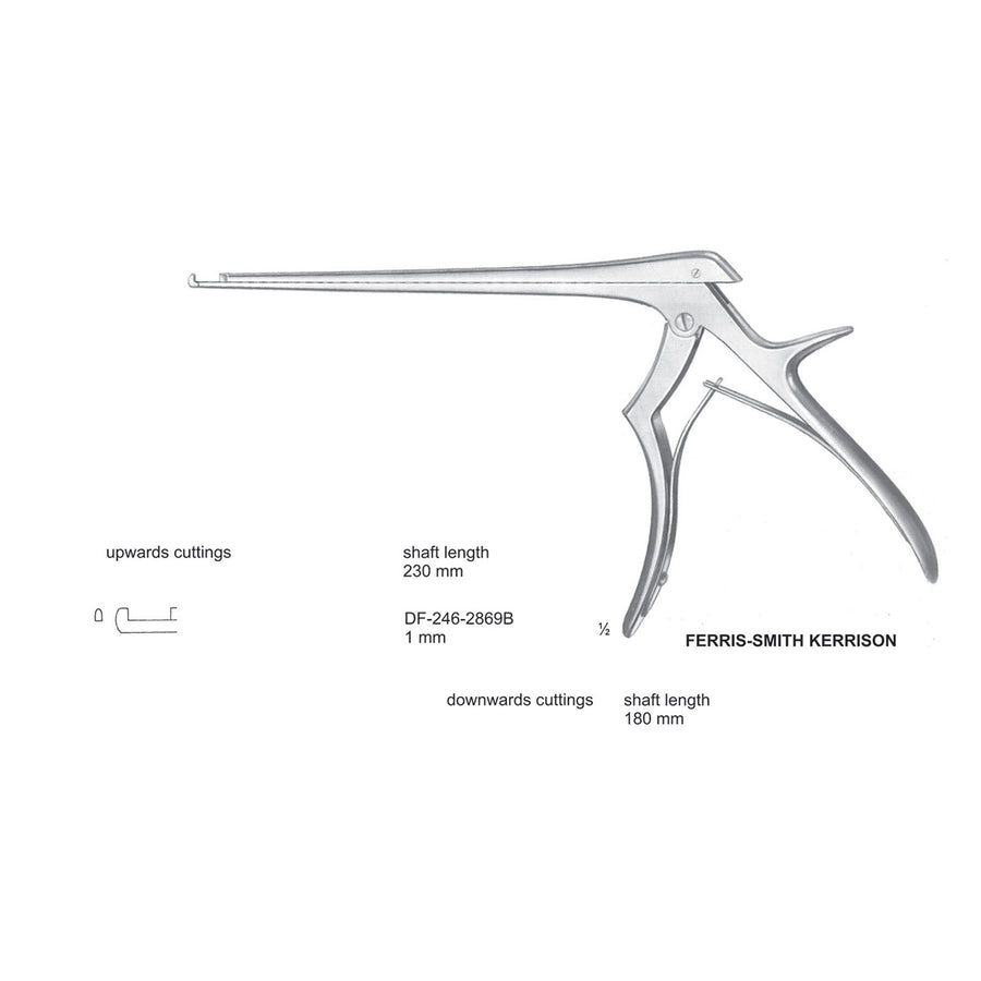 Ferris Smith Kerrison Laminectomy Punches 1mm , Shaft Length 230mm , Upward (DF-246-2869B) by Dr. Frigz