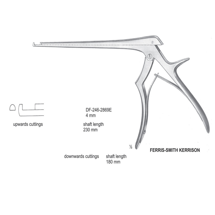 Ferris Smith Kerrison Laminectomy Punches 4mm , Shaft Length 230mm , Upward (DF-246-2869E) by Dr. Frigz