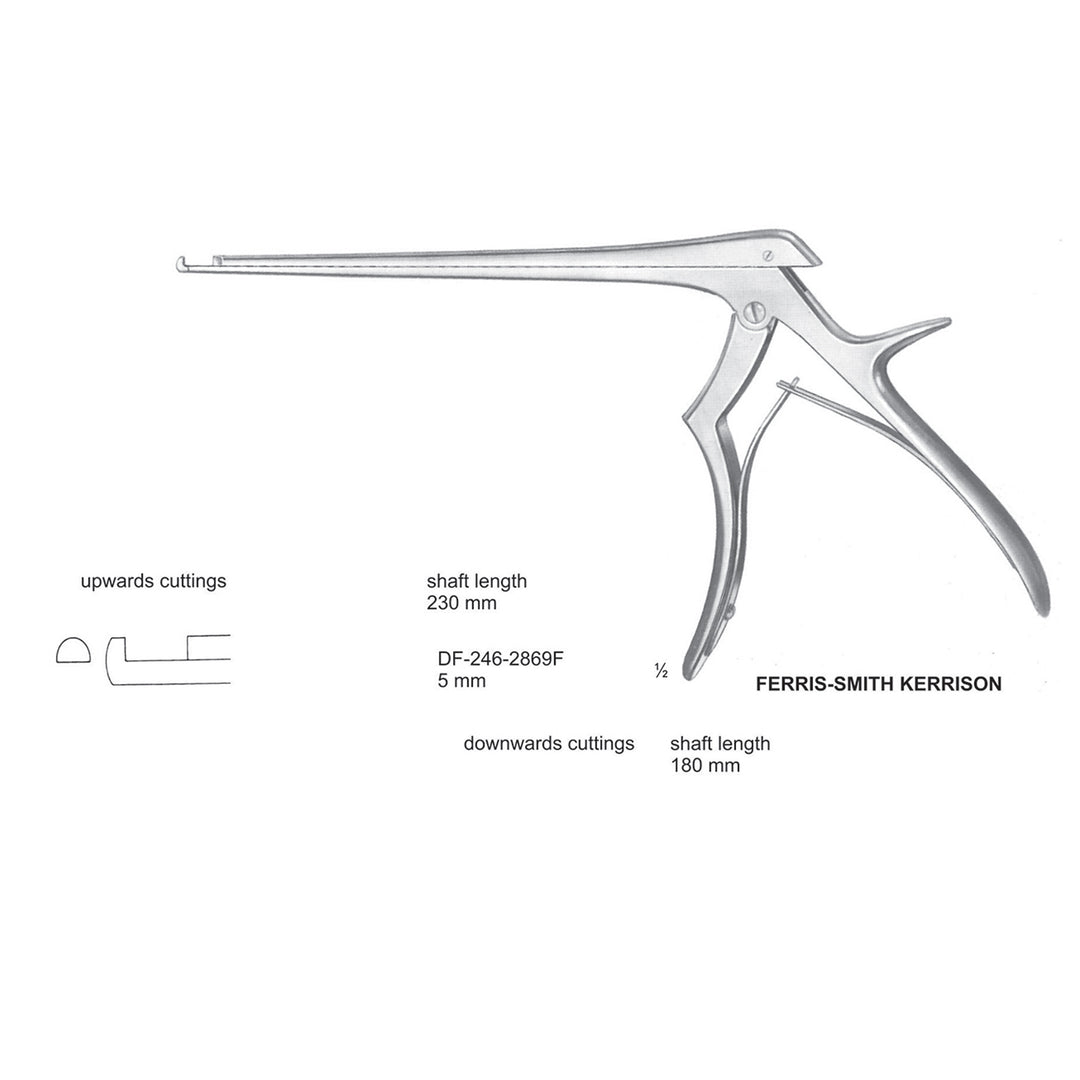 Ferris Smith Kerrison Laminectomy Punches 5mm , Shaft Length 230mm , Upward (DF-246-2869F) by Dr. Frigz