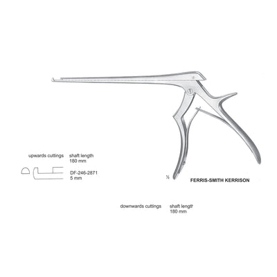 Ferris Smith Kerrison Laminectomy Punches 5mm , Shaft Length 180mm , Upward (DF-246-2871)