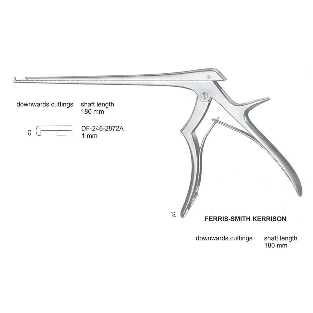 Ferris Smith Kerrison Laminectomy Punches 1mm , Shaft Length 180mm , Downward (DF-246-2872A) by Dr. Frigz