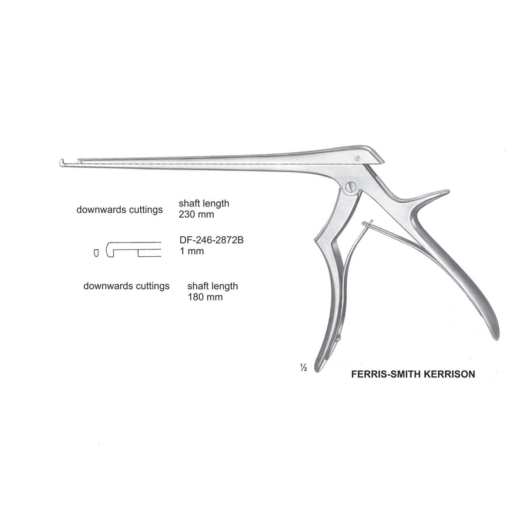 Ferris Smith Kerrison Laminectomy Punches 1mm , Shaft Length 230mm , Downward (DF-246-2872B) by Dr. Frigz