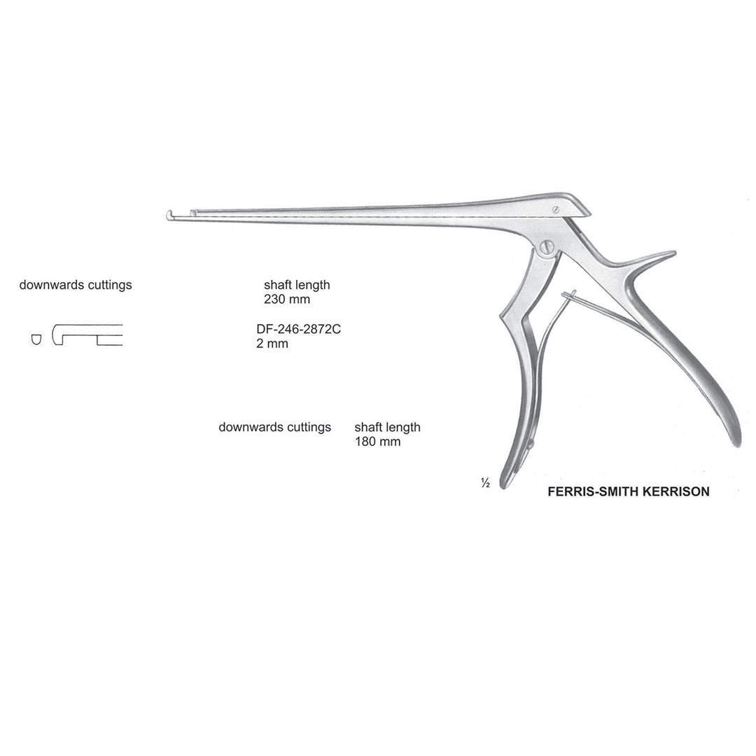 Ferris Smith Kerrison Laminectomy Punches 2mm , Shaft Length 230mm , Downward (DF-246-2872C) by Dr. Frigz