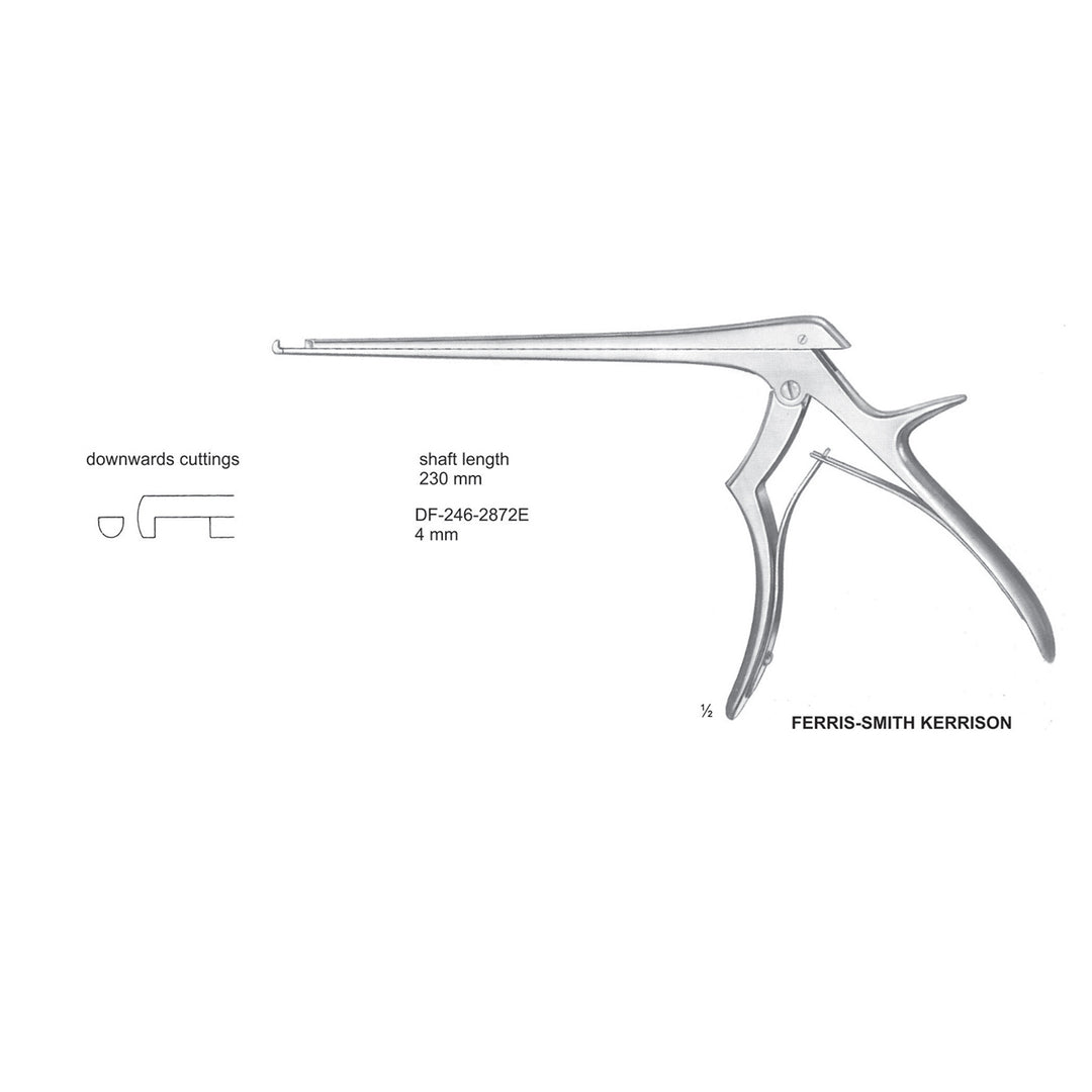 Ferris Smith Kerrison Laminectomy Punches 4mm , Shaft Length 230mm , Downward (DF-246-2872E) by Dr. Frigz