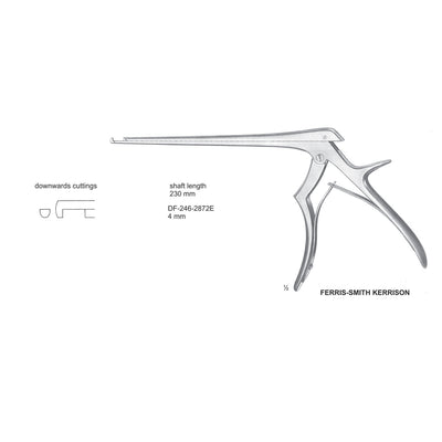 Ferris Smith Kerrison Laminectomy Punches 4mm , Shaft Length 230mm , Downward (DF-246-2872E)
