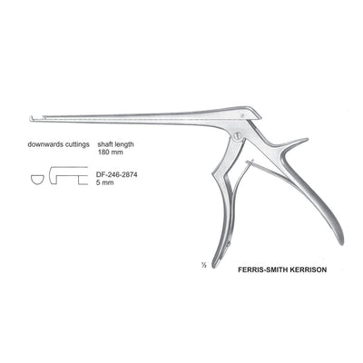Ferris Smith Kerrison Laminectomy Punches 5mm , Shaft Length 180mm , Downward (DF-246-2874)