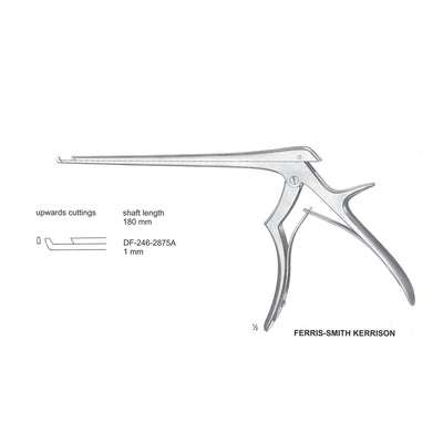 Ferris Smith Kerrison Laminectomy Punches 1mm , Shaft Length 180mm , Upward, Angled (DF-246-2875A)
