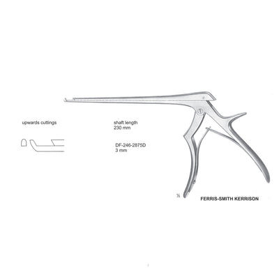 Ferris Smith Kerrison Laminectomy Punches 3mm , Shaft Length 230mm , Upward, Angled (DF-246-2875D)