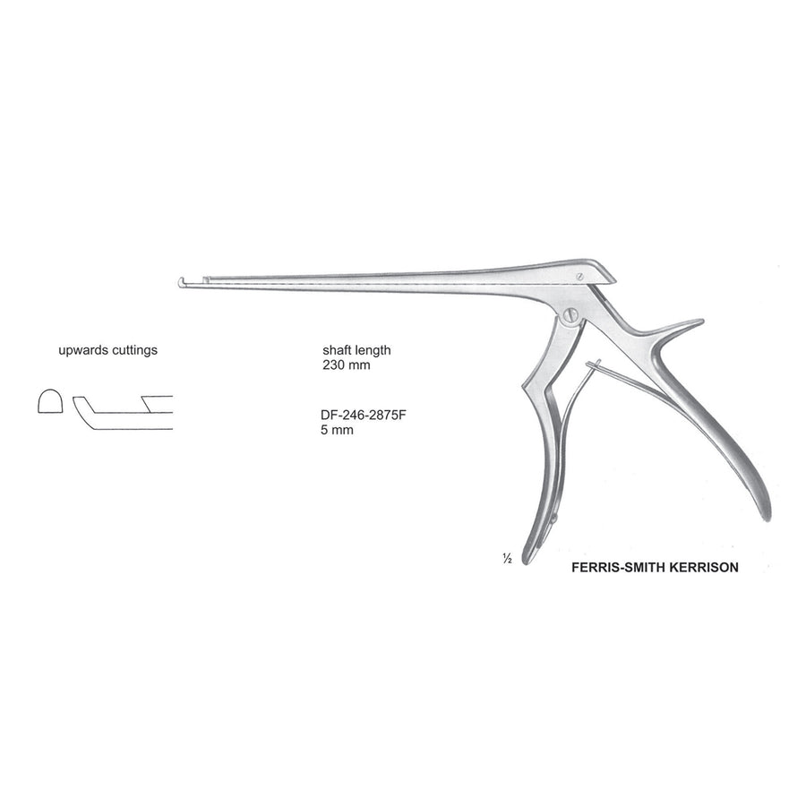 Ferris Smith Kerrison Laminectomy Punches 5mm , Shaft Length 230mm , Upward, Angled (DF-246-2875F) by Dr. Frigz