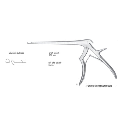 Ferris Smith Kerrison Laminectomy Punches 5mm , Shaft Length 230mm , Upward, Angled (DF-246-2875F)