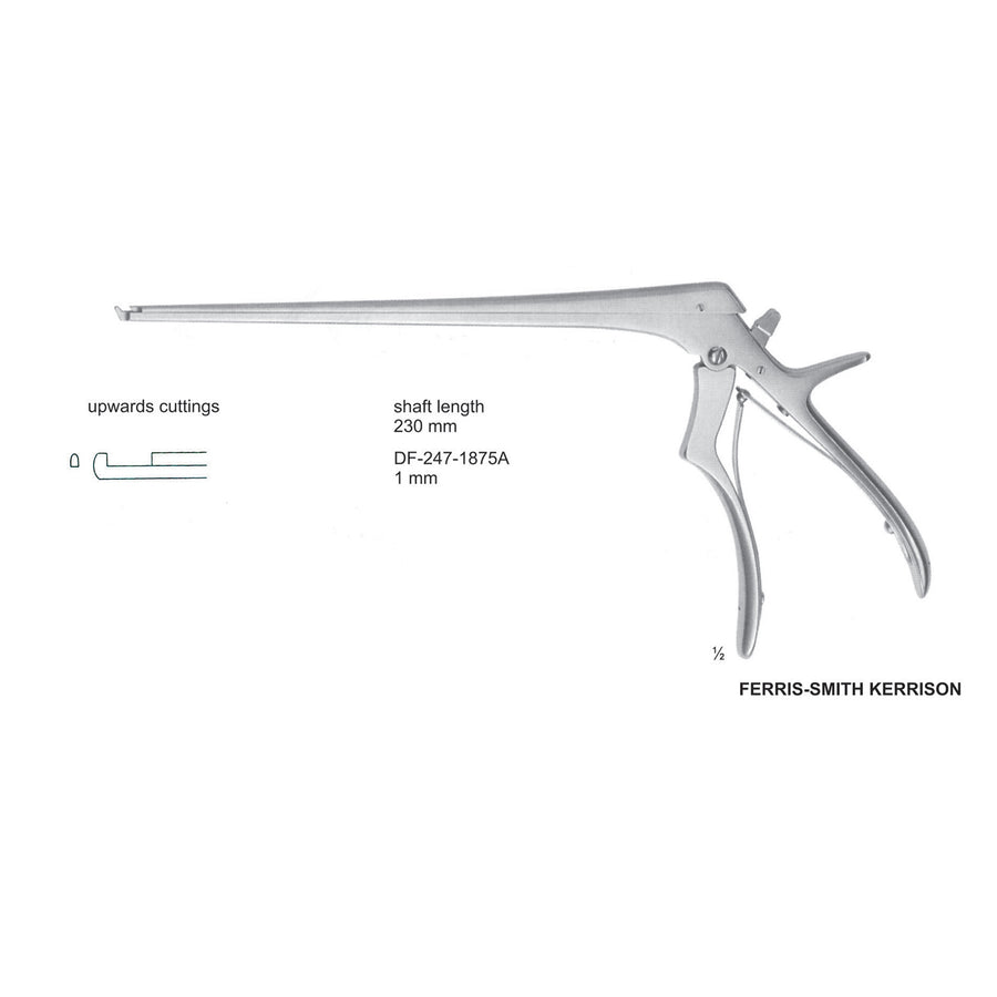 Ferris Smith Kerrison Laminectomy Punches 1mm , Shaft Length 230mm , Upward; Open Up (DF-247-1875A) by Dr. Frigz