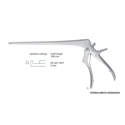 Ferris Smith Kerrison Laminectomy Punches 3mm , Shaft Length 180mm , Upward; Open Up (DF-247-1877)