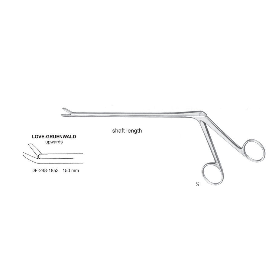 Love-Gruenwald Laminectomy Punches Upwards, Shaft Length 150mm ,  Working Point 3X10mm (DF-248-1853) by Dr. Frigz