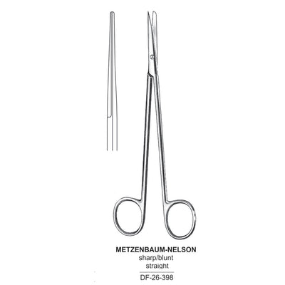 Metzenbaum-Nelson Dissecting Scissor, Straight, Sharp-Blunt, 28cm  (DF-26-398)