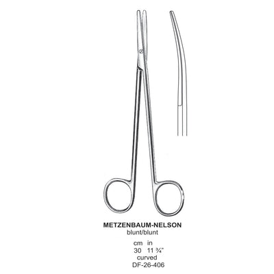 Metzenbaum-Nelson Dissecting Scissor, Curved, Blunt-Blunt, 30cm  (DF-26-406)