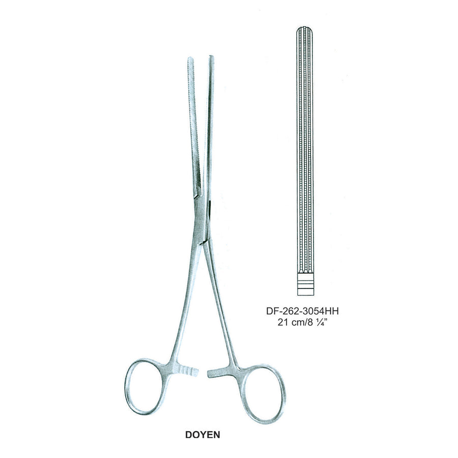 Doyen Atrauma Intestinal And Stomach Clamps 21Cm, Straight (DF-262-3054Hh) by Dr. Frigz