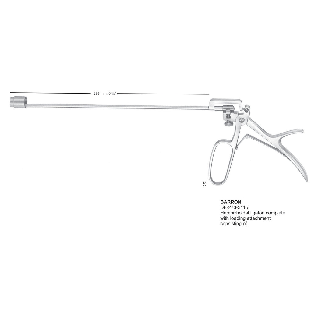 Barron Hemorrhoidal Ligature Forceps , Complete, 235mm (DF-273-3115) by Dr. Frigz