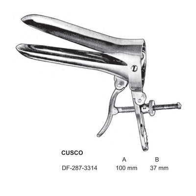 Cusco Vaginal Speculum 100X37mm  (DF-287-3314)