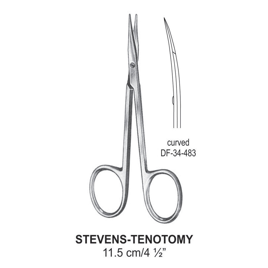 Stevens (Tenotomy) Scissors, Curved, Blunt, 11.5cm  (DF-34-483) by Dr. Frigz